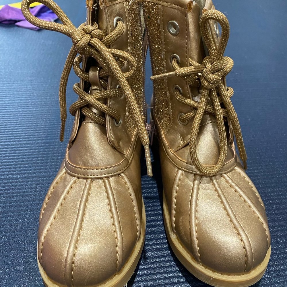 Gold boots